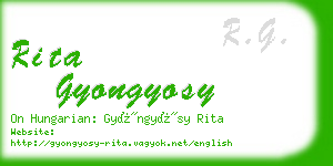 rita gyongyosy business card